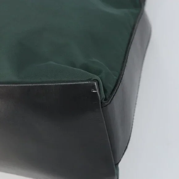 Authentic PRADA Shoulder Bag Nylon Khaki Silver - Picture 16 of 16